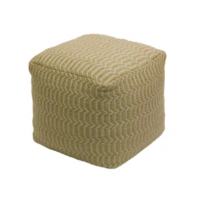 16" Hand Woven Pouf Ottoman, Sand