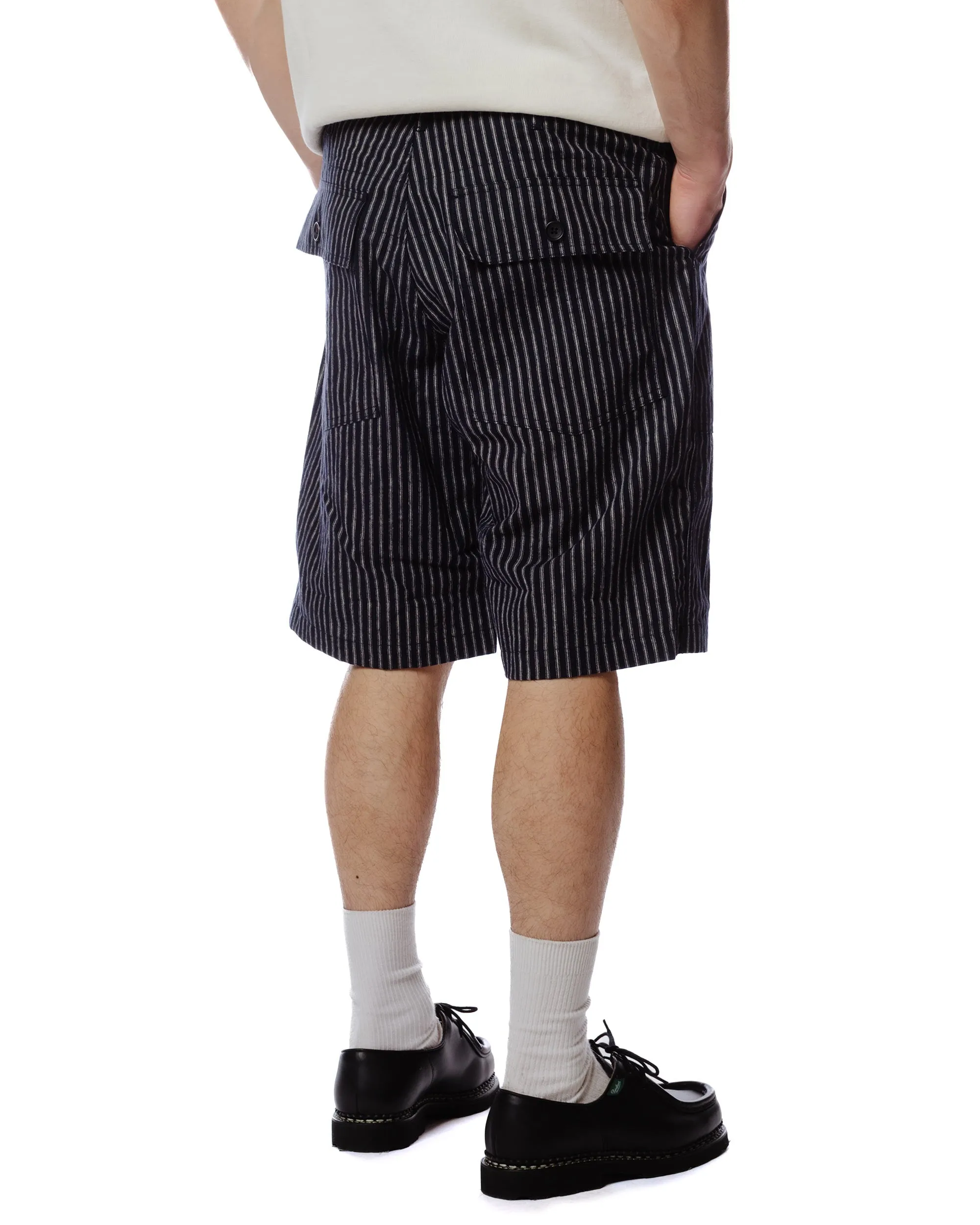 Engineered Garments Fatigue Short Navy/Grey LC Stripe