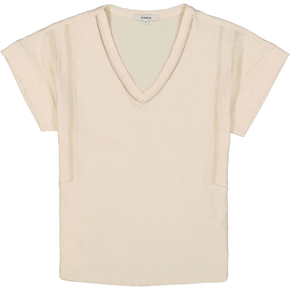 Greta V-Neck Blouse (Oat)