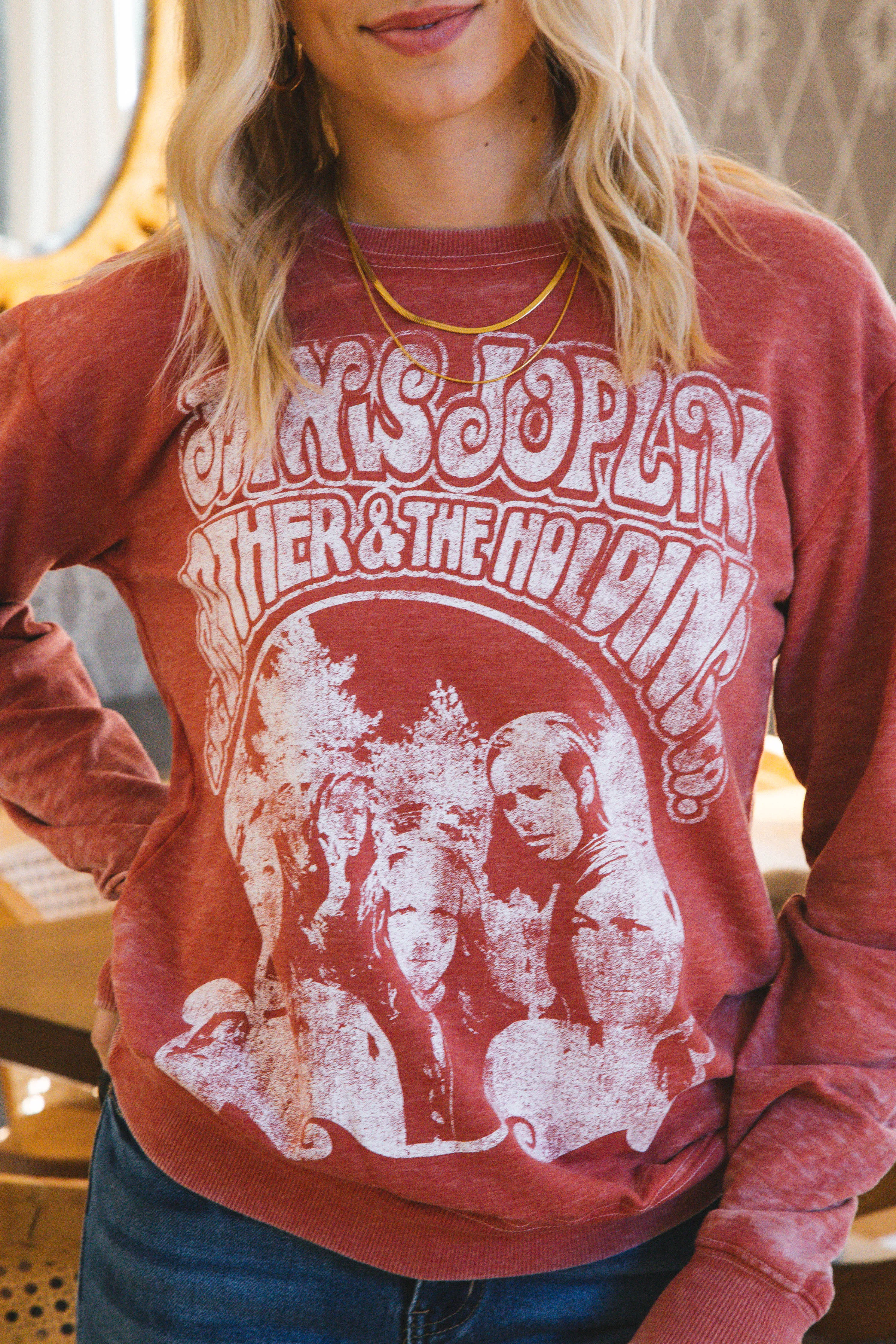 Janis Joplin Graphic Sweatshirt, Chili Pepper | Recycled Karma