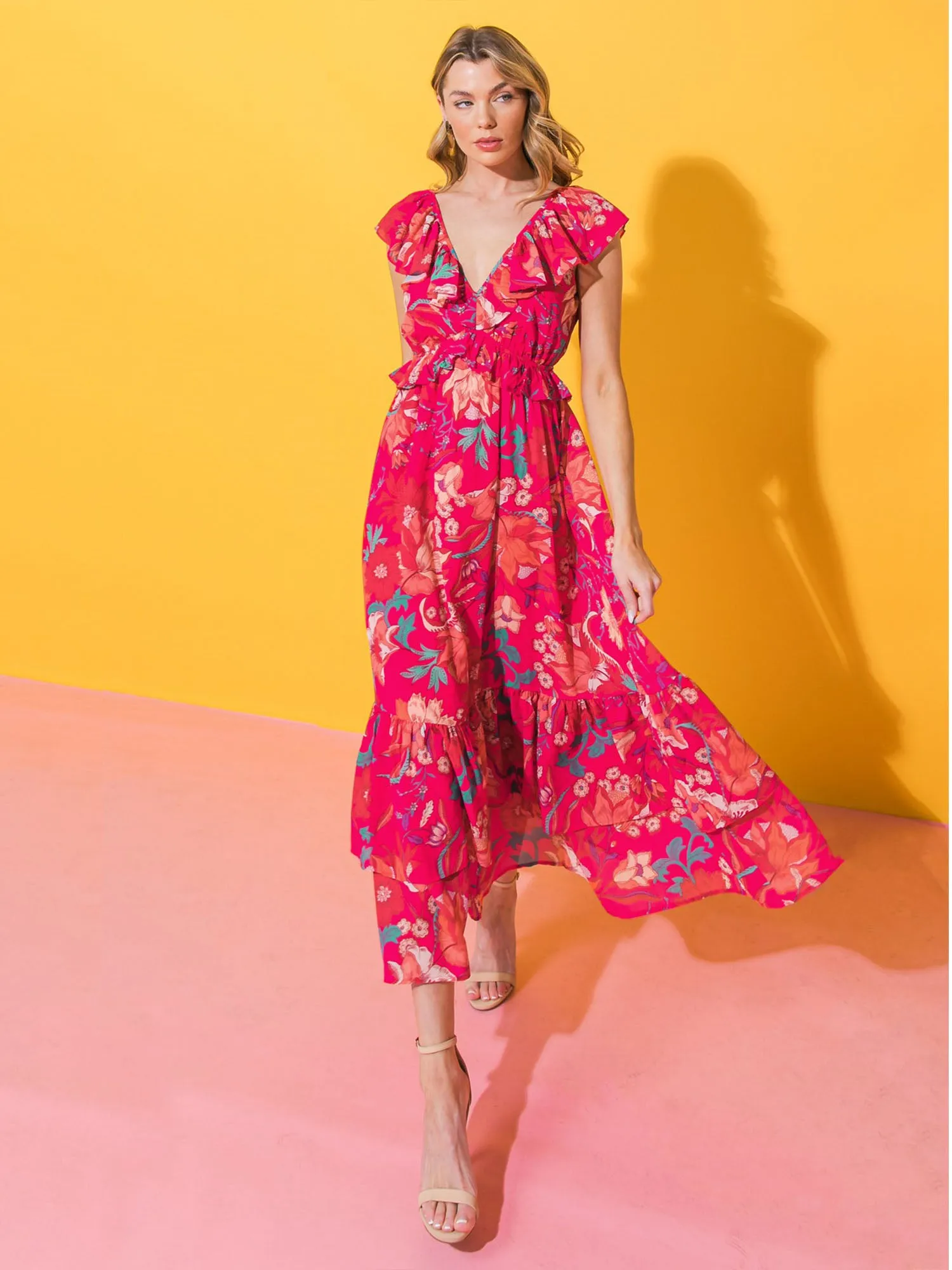 Love The Feeling Floral Maxi Dress - Flying Tomato