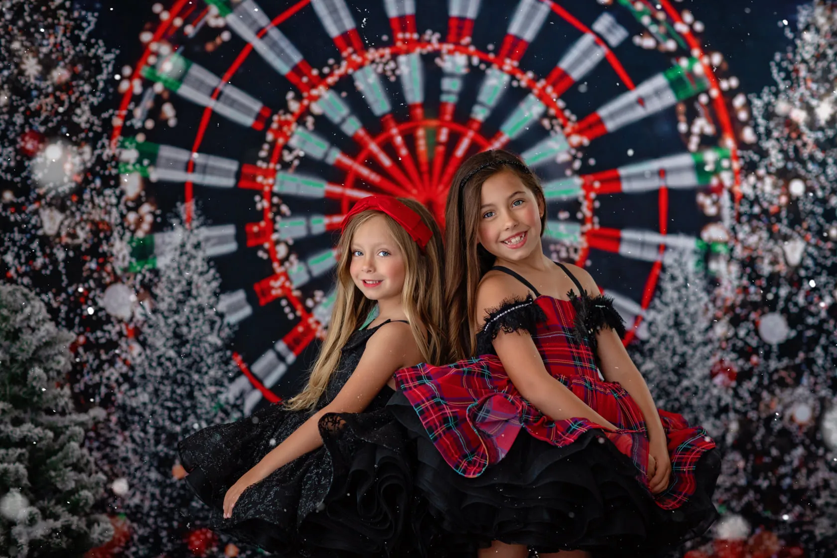"Asher" Midnight Glitter- Petal Length Dress ( 4 Year - Petite 5 Year)