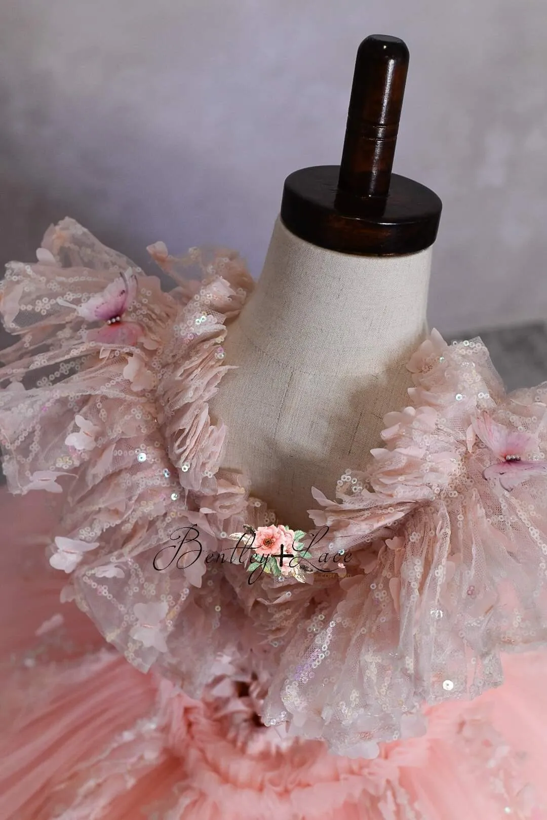 "Blossom Soiree" in pink Floor Length Dress ( 6 Year - Petite 7 Year)