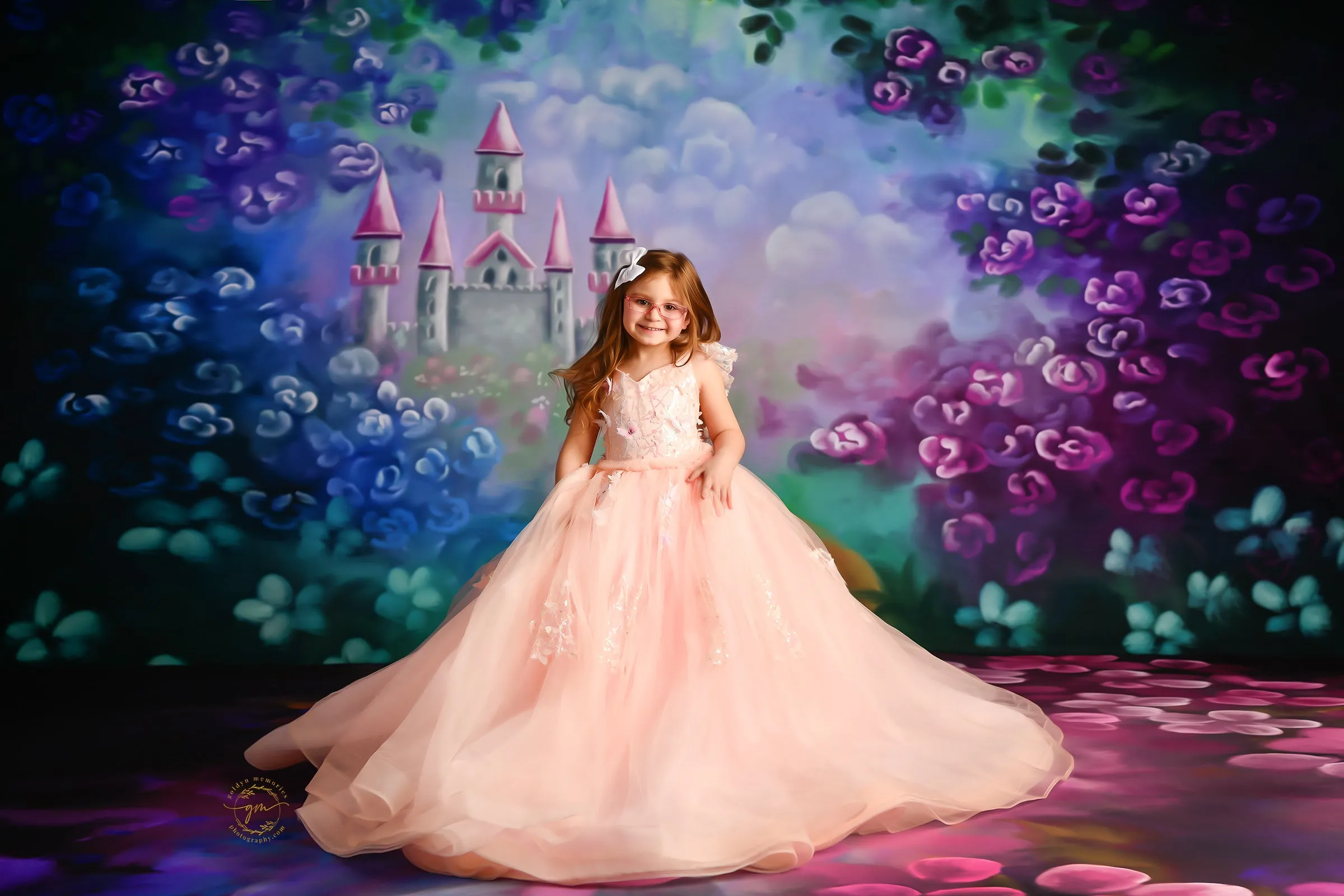"Blossom Soiree" in pink Floor Length Dress ( 6 Year - Petite 7 Year)