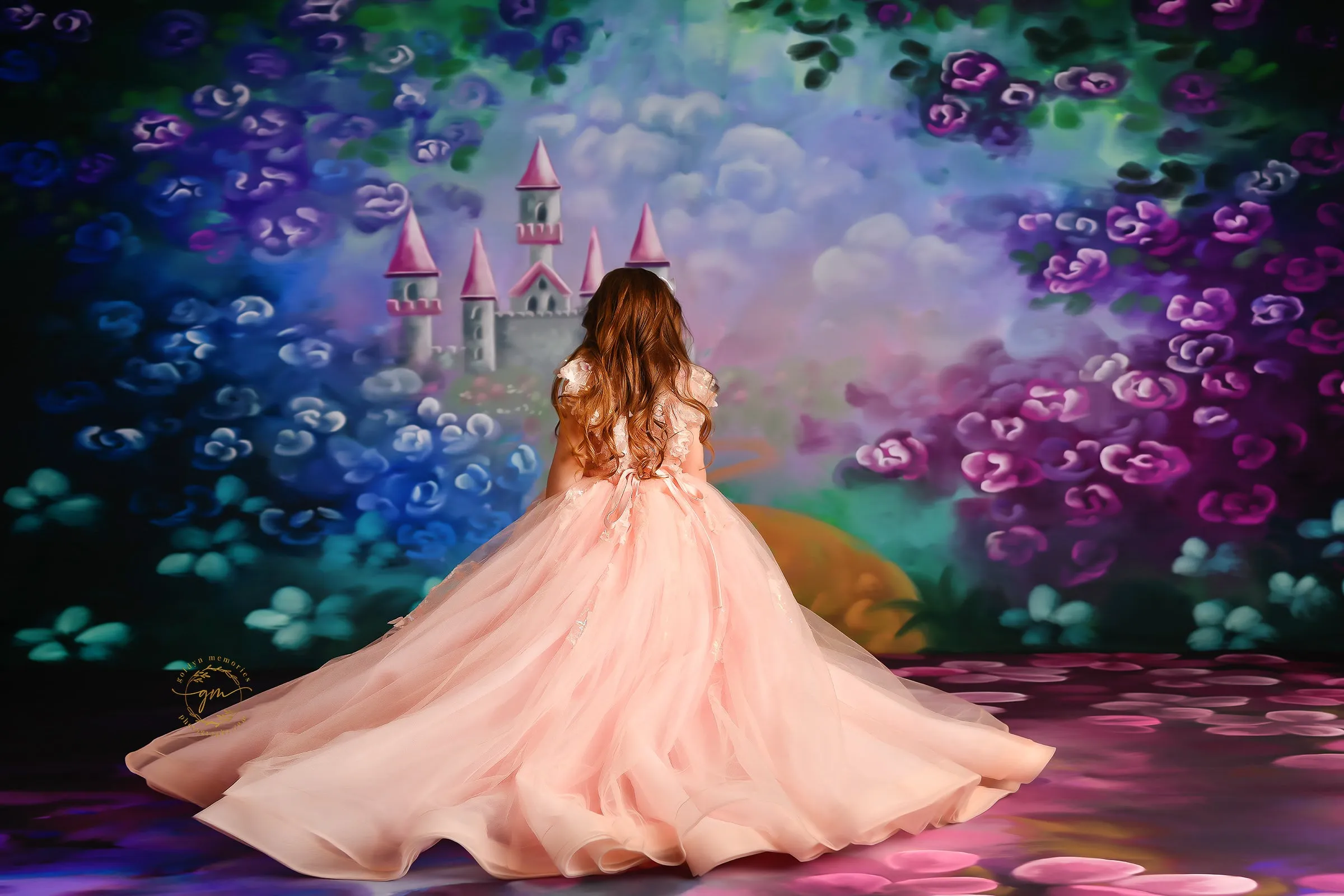 "Blossom Soiree" in pink Floor Length Dress ( 6 Year - Petite 7 Year)