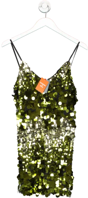 Superdry Green Disco Sequin Mini Dress UK XS