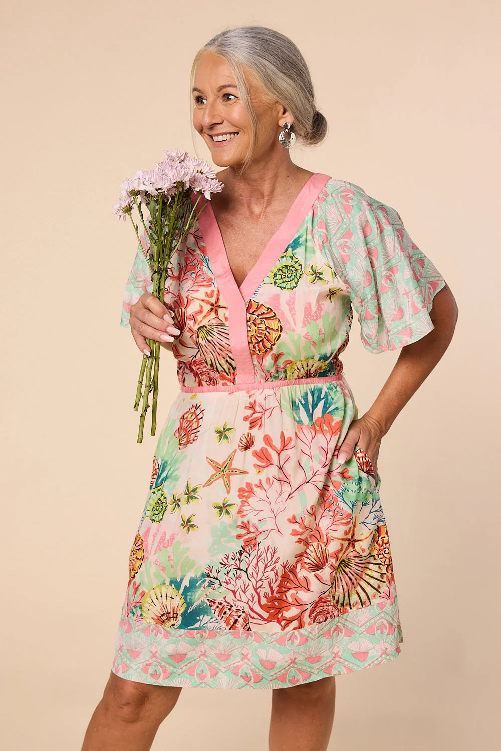 Thelma Short Dress in Seychelles