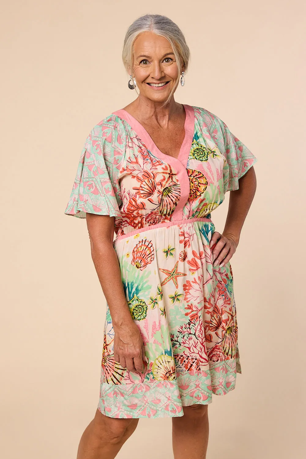 Thelma Short Dress in Seychelles